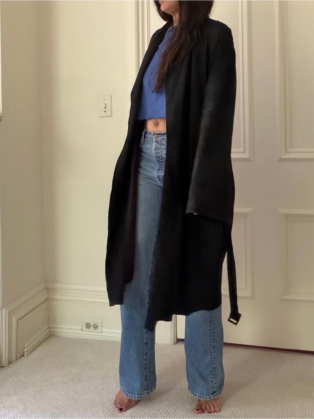Rick Owen's 2020 Tecuatl leather belted coat